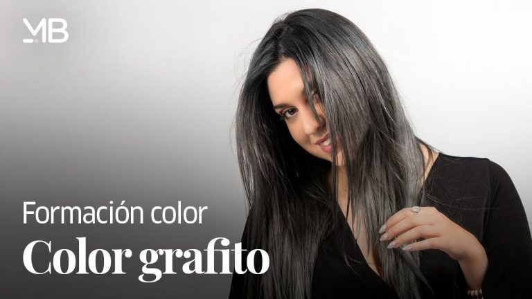 cabello gris platinado con grafito